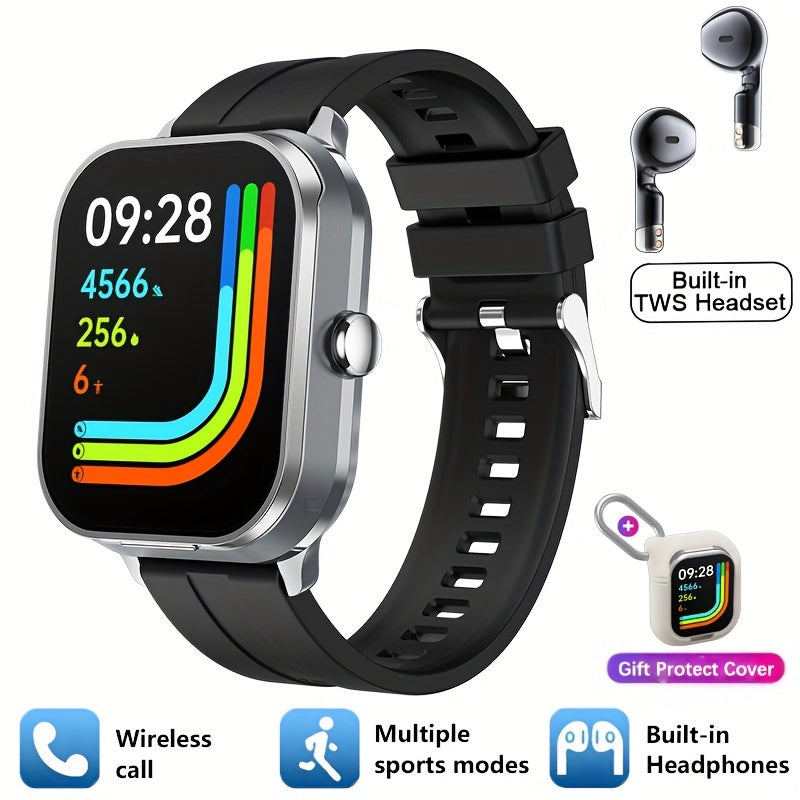WatchPods 2-in-1 Smartwatch with Built In Wireless Earbuds