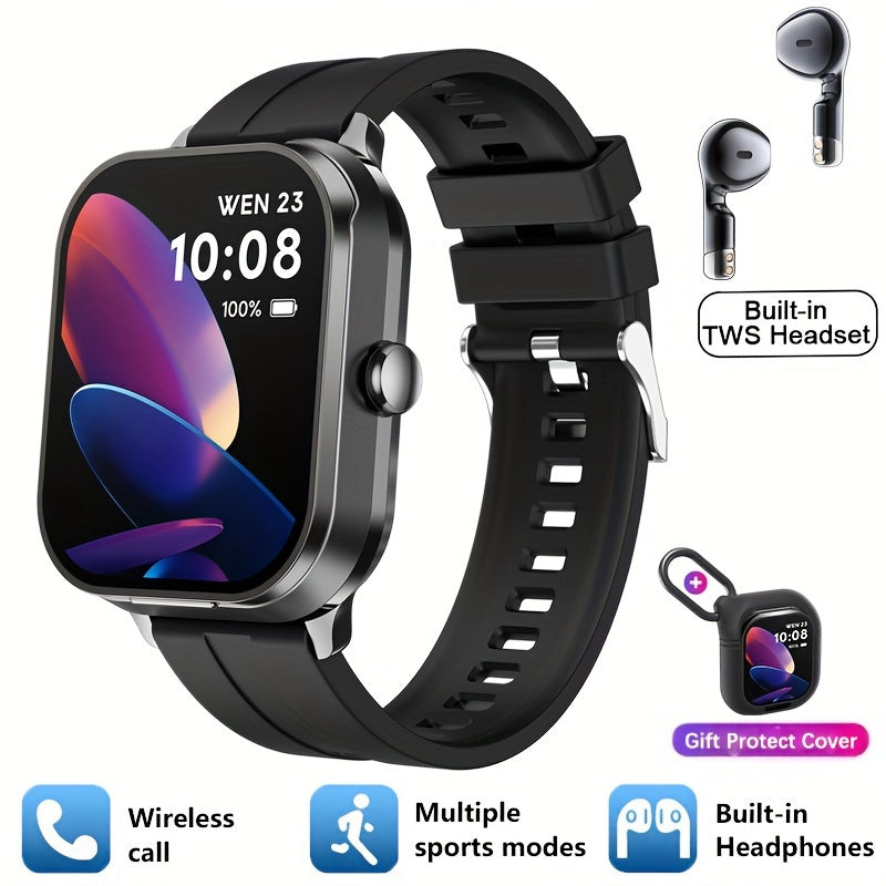 WatchPods 2-in-1 Smartwatch with Built In Wireless Earbuds