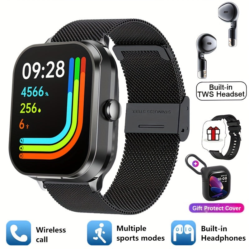 WatchPods 2-in-1 Smartwatch with Built In Wireless Earbuds